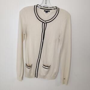 Tommy Hilfiger Cashmere Silk Cream Cardigan Size M